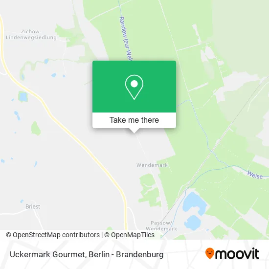 Uckermark Gourmet map