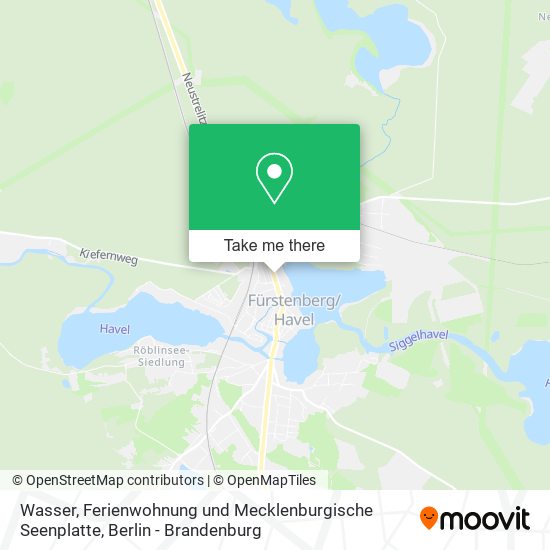 Wasser, Ferienwohnung und Mecklenburgische Seenplatte map