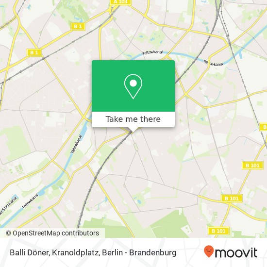 Карта Balli Döner, Kranoldplatz