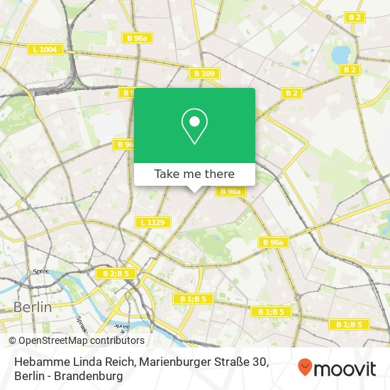 Hebamme Linda Reich, Marienburger Straße 30 map