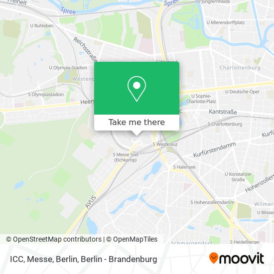 ICC, Messe, Berlin map