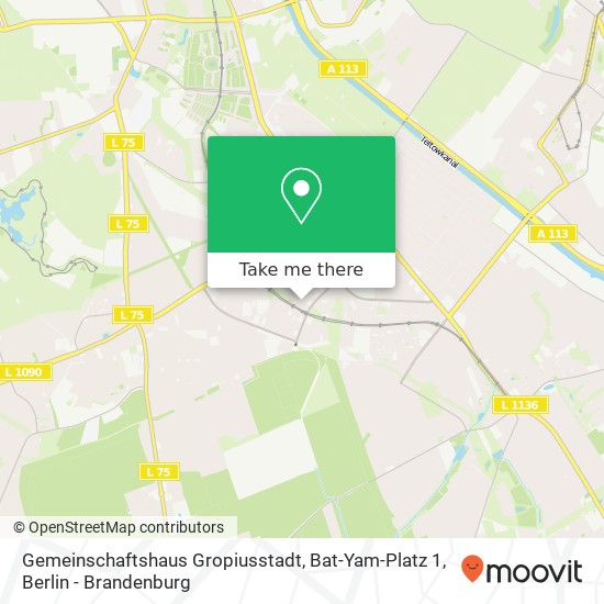 Карта Gemeinschaftshaus Gropiusstadt, Bat-Yam-Platz 1