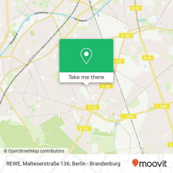 Карта REWE, Malteserstraße 136