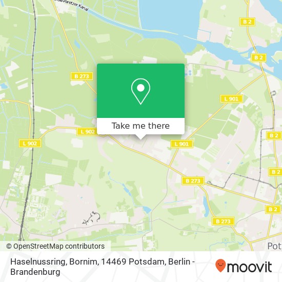 Карта Haselnussring, Bornim, 14469 Potsdam