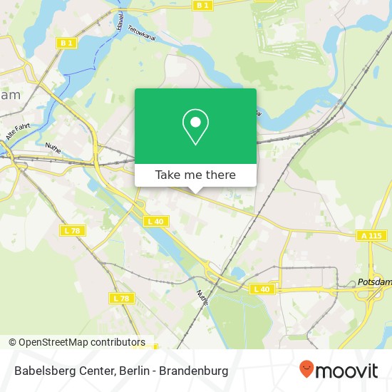 Babelsberg Center map