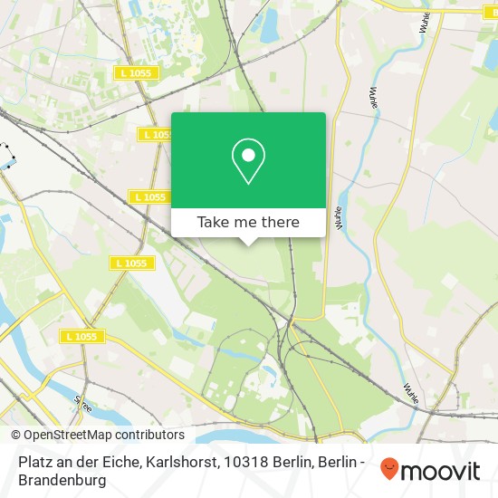 Карта Platz an der Eiche, Karlshorst, 10318 Berlin