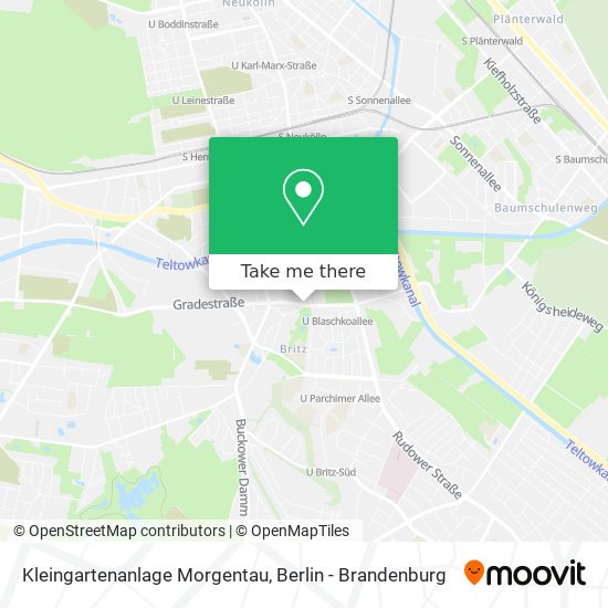 Kleingartenanlage Morgentau map