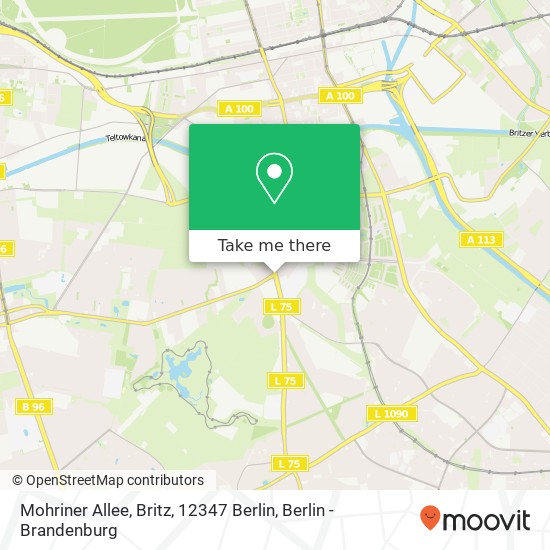 Mohriner Allee, Britz, 12347 Berlin map