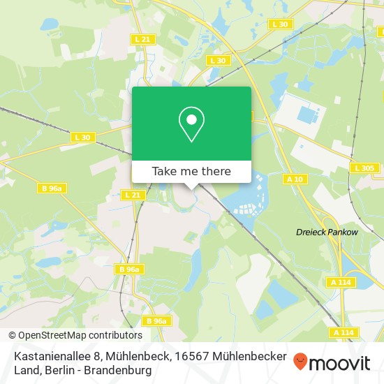 Kastanienallee 8, Mühlenbeck, 16567 Mühlenbecker Land map
