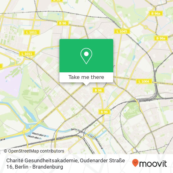 Charité Gesundheitsakademie, Oudenarder Straße 16 map
