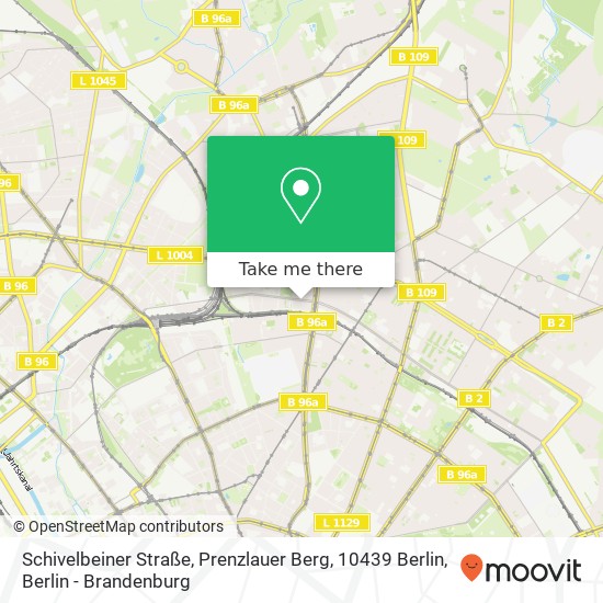 Карта Schivelbeiner Straße, Prenzlauer Berg, 10439 Berlin