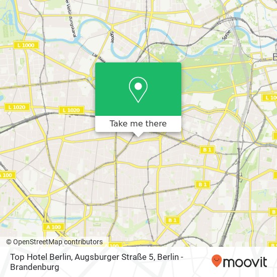 Top Hotel Berlin, Augsburger Straße 5 map