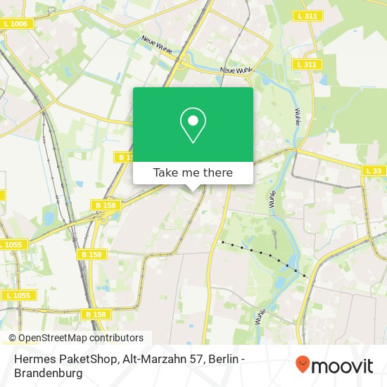 Карта Hermes PaketShop, Alt-Marzahn 57