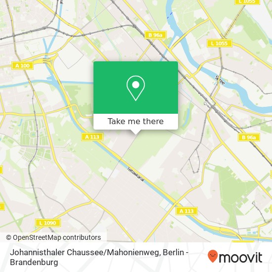 Карта Johannisthaler Chaussee / Mahonienweg