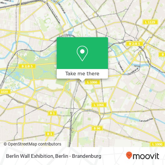 Berlin Wall Exhibition map