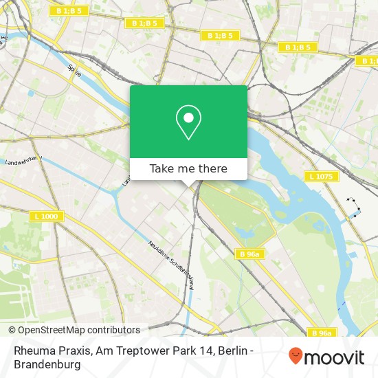Карта Rheuma Praxis, Am Treptower Park 14