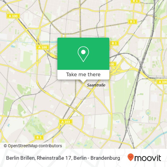 Карта Berlin Brillen, Rheinstraße 17