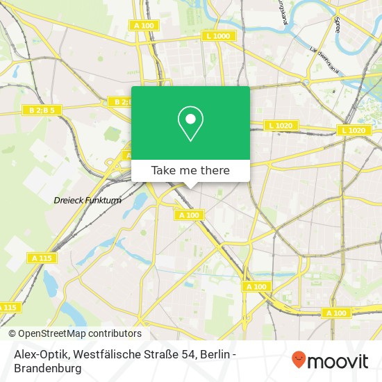 Карта Alex-Optik, Westfälische Straße 54