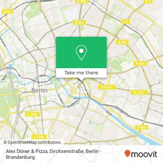 Alex Döner & Pizza, Dircksenstraße map