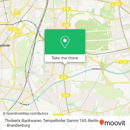 Thoben's Backwaren, Tempelhofer Damm 185 map