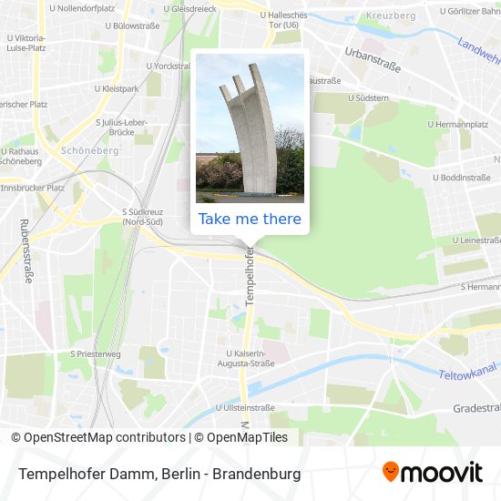 Tempelhofer Damm map
