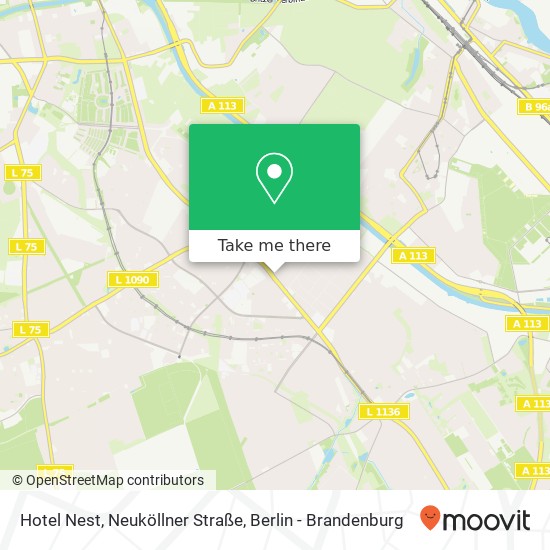 Hotel Nest, Neuköllner Straße map