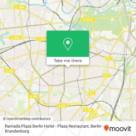 Карта Ramada Plaza Berlin Hotel - Plaza Restaurant, Prager Straße 12