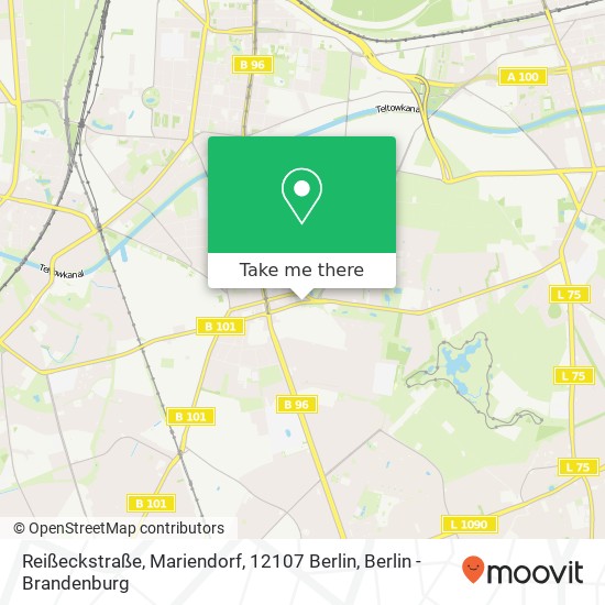 Reißeckstraße, Mariendorf, 12107 Berlin map