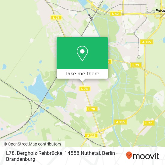 L78, Bergholz-Rehbrücke, 14558 Nuthetal map