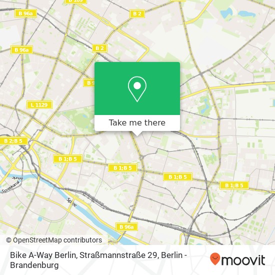 Bike A-Way Berlin, Straßmannstraße 29 map