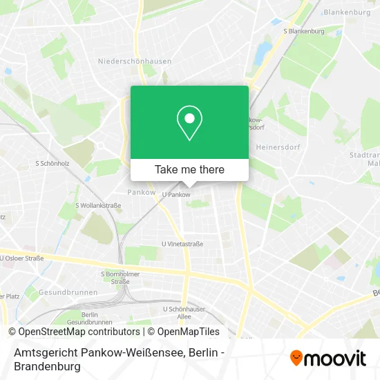 Карта Amtsgericht Pankow-Weißensee
