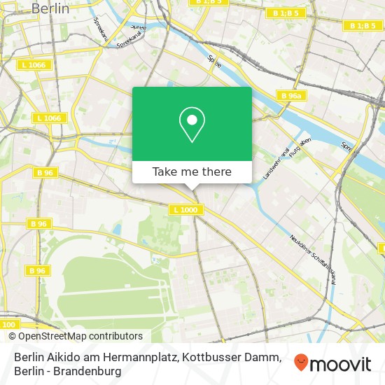 Карта Berlin Aikido am Hermannplatz, Kottbusser Damm