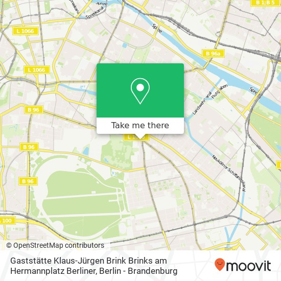 Карта Gaststätte Klaus-Jürgen Brink Brinks am Hermannplatz Berliner