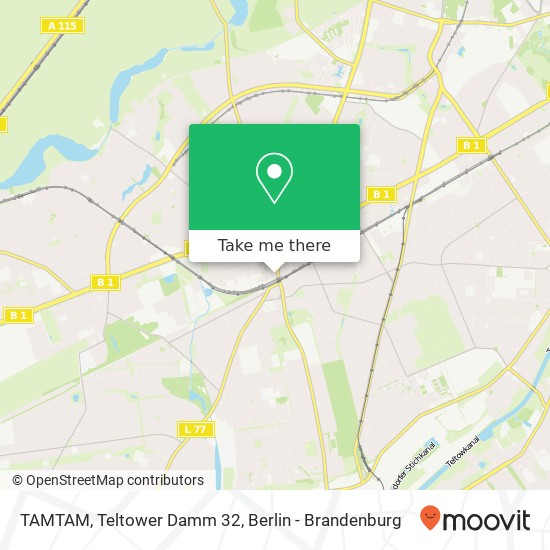 TAMTAM, Teltower Damm 32 map