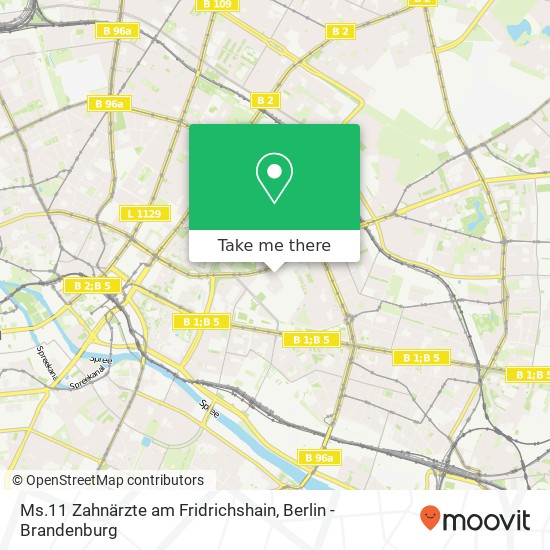 Карта Ms.11 Zahnärzte am Fridrichshain, Matthiasstraße 11