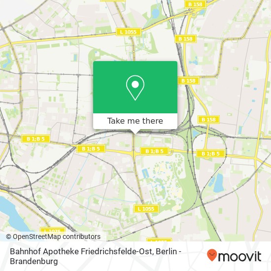 Bahnhof Apotheke Friedrichsfelde-Ost map