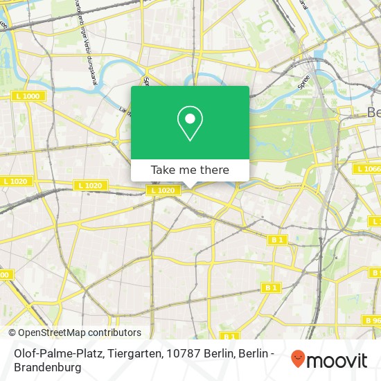 Olof-Palme-Platz, Tiergarten, 10787 Berlin map