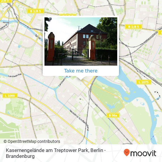 Карта Kasernengelände am Treptower Park