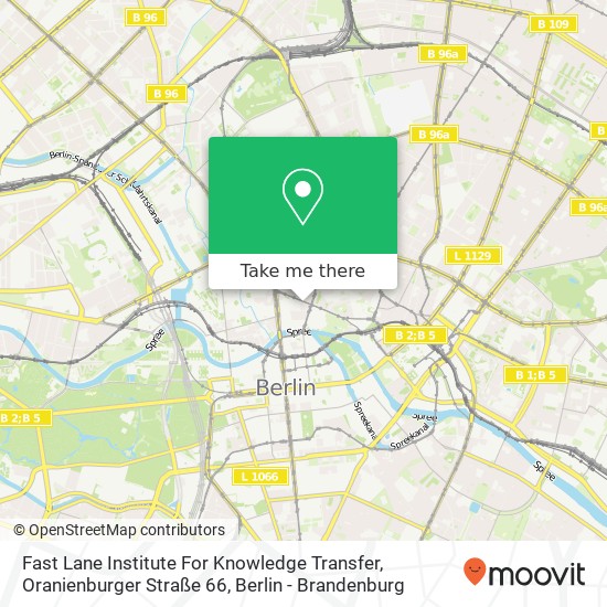 Карта Fast Lane Institute For Knowledge Transfer, Oranienburger Straße 66