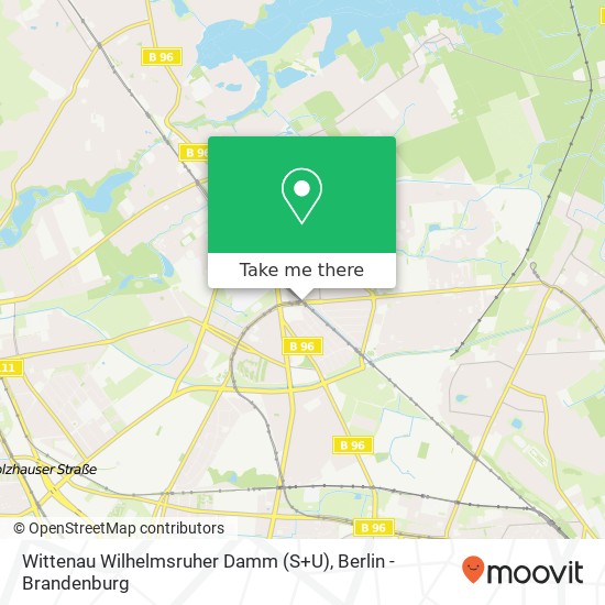 Wittenau Wilhelmsruher Damm (S+U) map