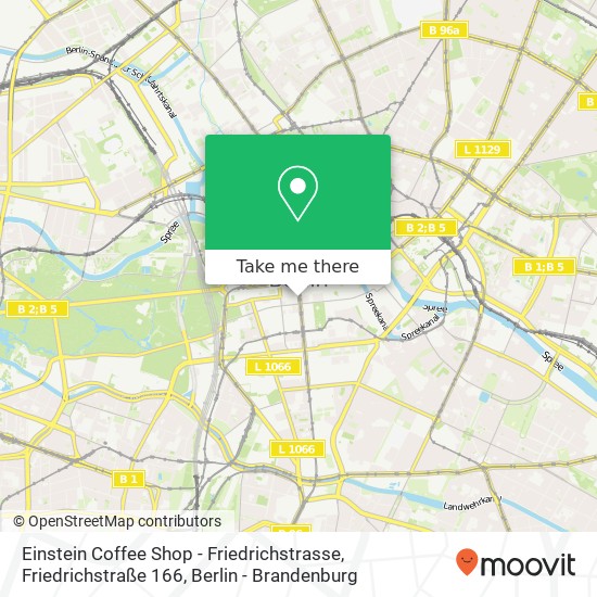 Карта Einstein Coffee Shop - Friedrichstrasse, Friedrichstraße 166