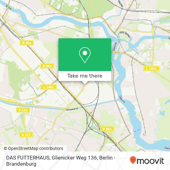 Карта DAS FUTTERHAUS, Glienicker Weg 136