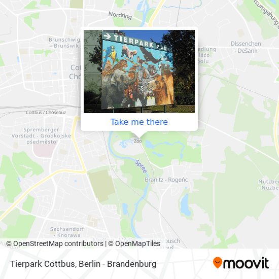 Tierpark Cottbus map