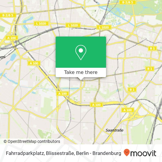 Fahrradparkplatz, Blissestraße map