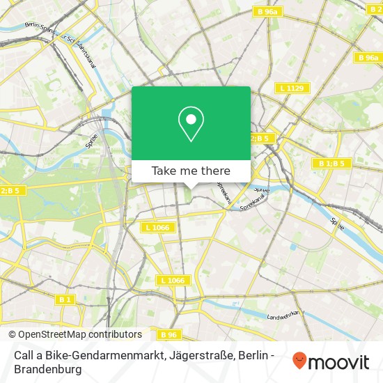 Карта Call a Bike-Gendarmenmarkt, Jägerstraße