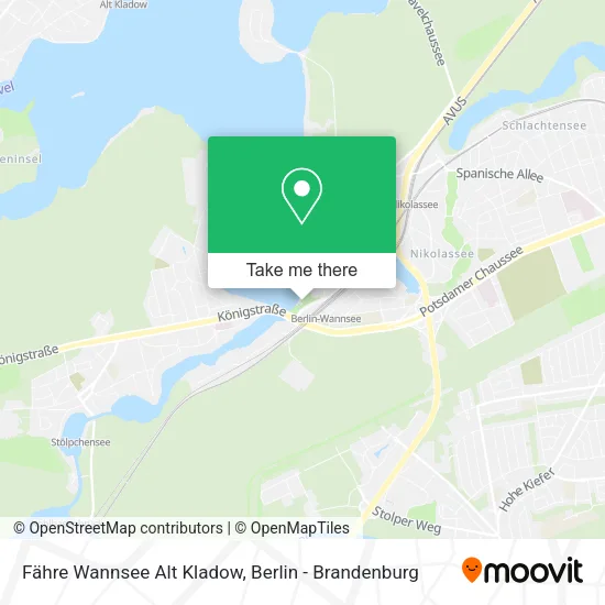 Карта Fähre Wannsee Alt Kladow