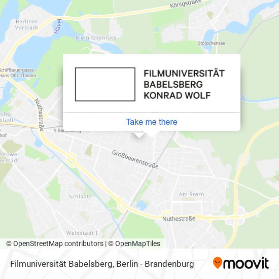 Filmuniversität Babelsberg map