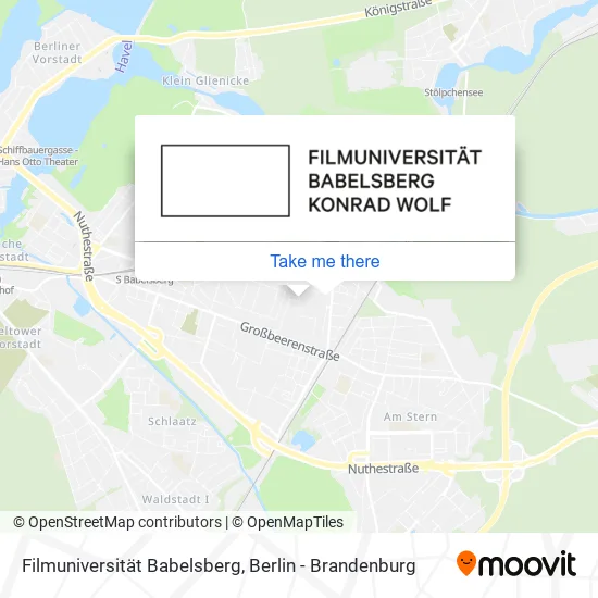 Карта Filmuniversität Babelsberg