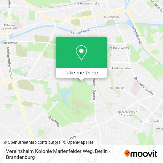 Карта Vereinsheim Kolonie Marienfelder Weg