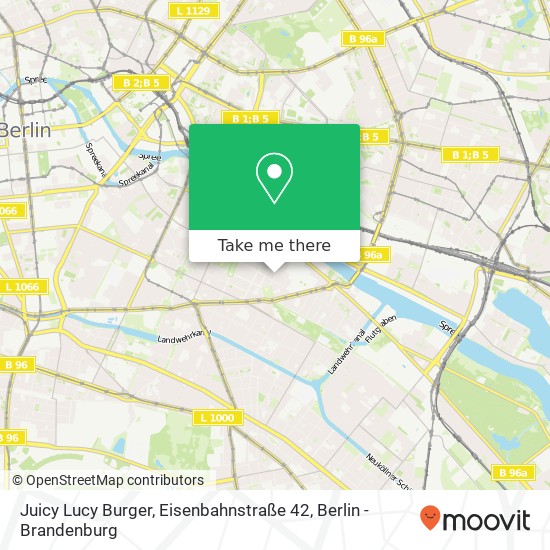 Juicy Lucy Burger, Eisenbahnstraße 42 map
